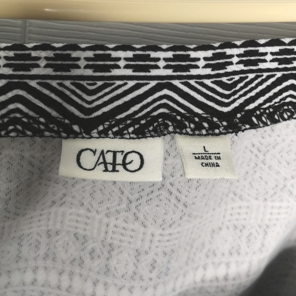 Cato Faux Wrap Career Geometric Aztec Print Skirt - Picture 6 of 8